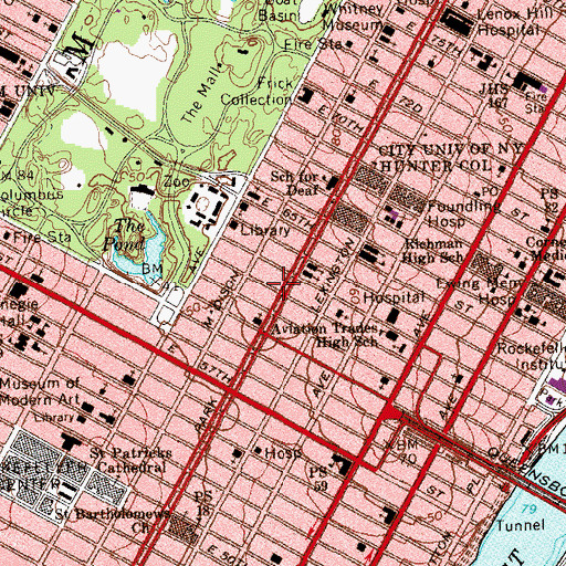 Topographic Map of Colony Club, NY