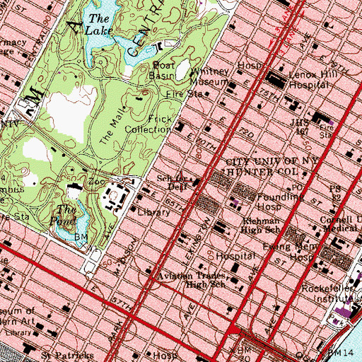 Topographic Map of Egyptian Mission To the United Nations, NY