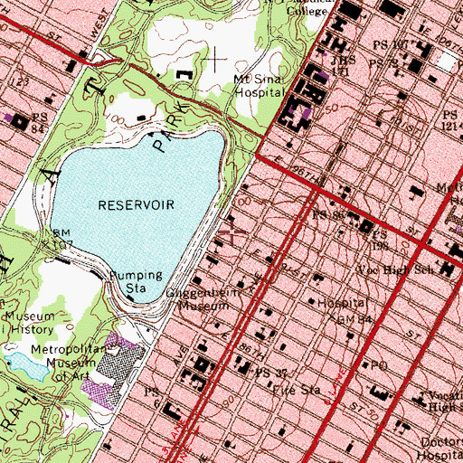 Topographic Map of Convent of the Sacred Heart School, NY