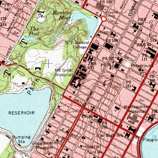 Topographic Map of Annenberg Building, NY