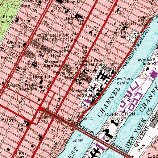Topographic Map of Bethany Memorial Church, NY