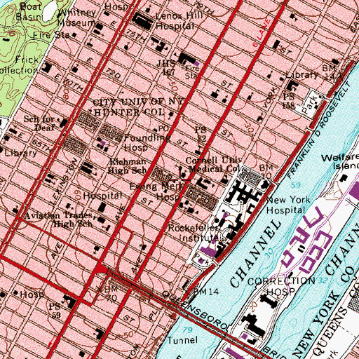 Topographic Map of First Magyar Reformed Church of the City of New York, NY