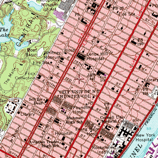 Topographic Map of Central Gospel Chapel, NY