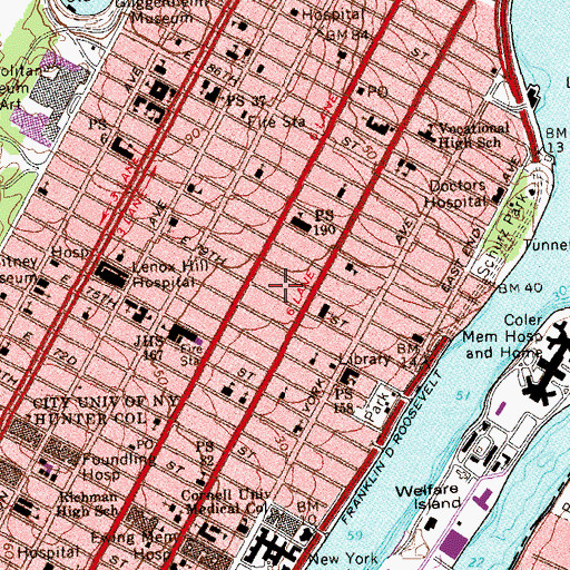 Topographic Map of Hungarian Baptist Church, NY