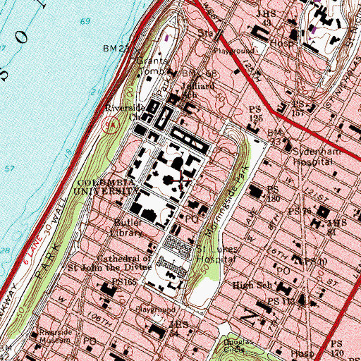 Topographic Map of Avery Hall, NY