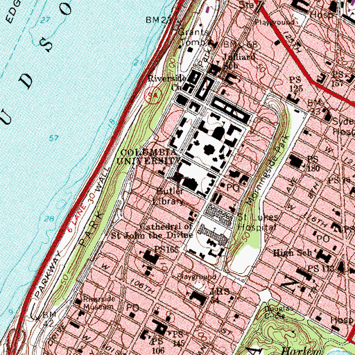 Topographic Map of Alfred Lerner Hall, NY