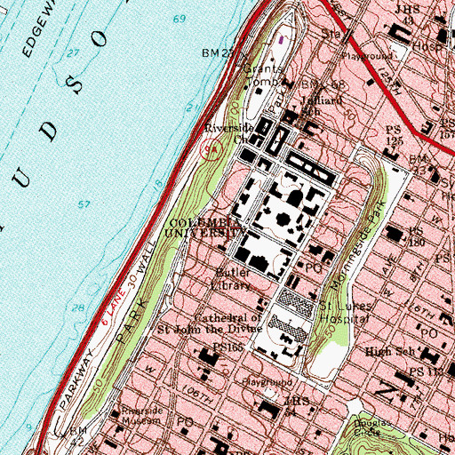 Topographic Map of Morris A Schapiro Hall, NY