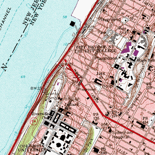 Topographic Map of Prentis Hall, NY