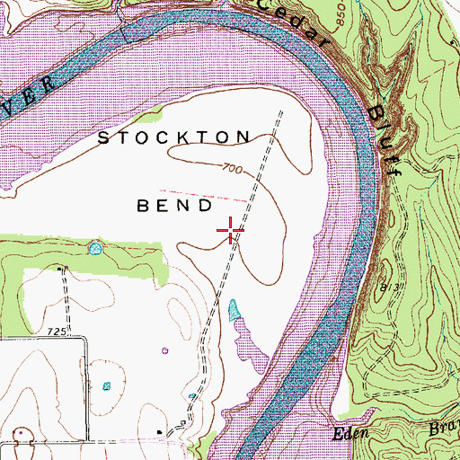 Topographic Map of Brazos Bend, TX