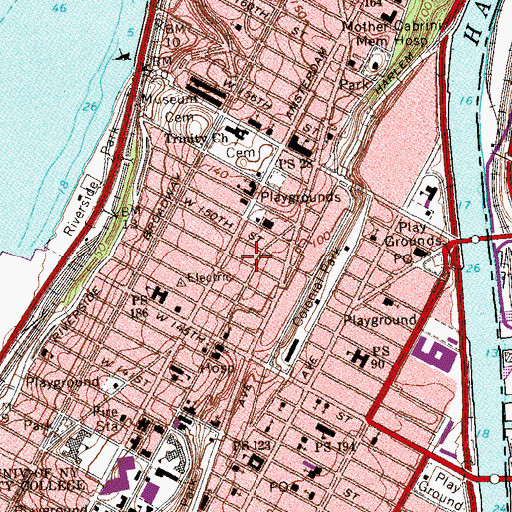 Topographic Map of Church of the Crucifixion, NY