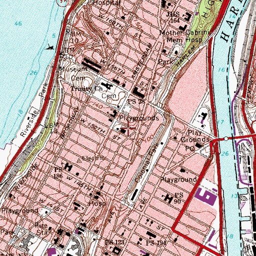 Topographic Map of Dance Theatre of Harlem, NY