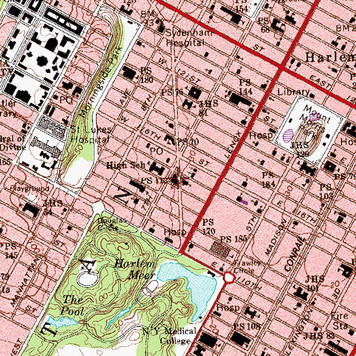 Topographic Map of Mount Nebo Baptist Church, NY