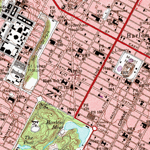 Topographic Map of A Philip Randolph Square, NY