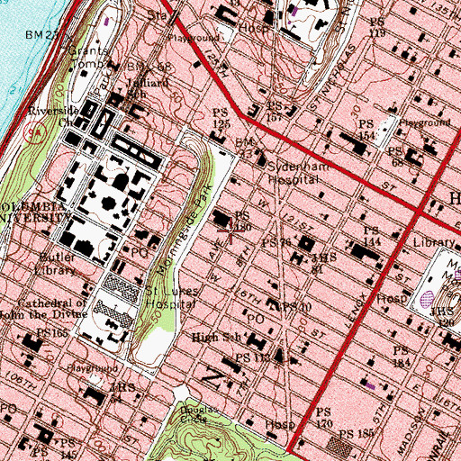 Topographic Map of Harlem Community Center, NY