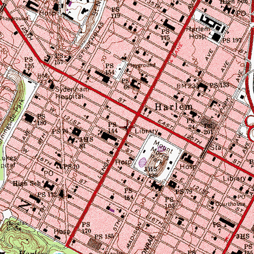 Topographic Map of Ephesus Seventh Day Adventist Church, NY