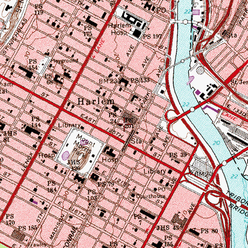 Topographic Map of Metropolitan Community Methodist Church, NY