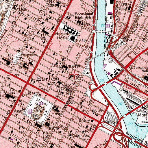 Topographic Map of All Saints School, NY