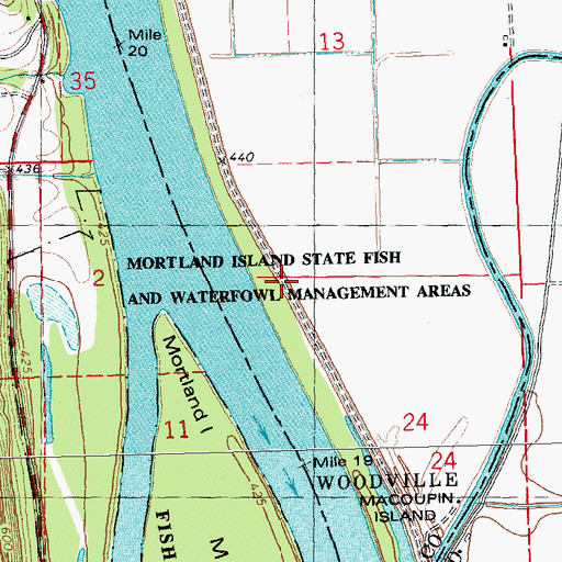 Topographic Map of Nutwood Levee, IL