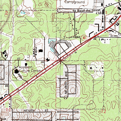 Topographic Map of Marion County Sheriff's Office-Silver Springs District, FL