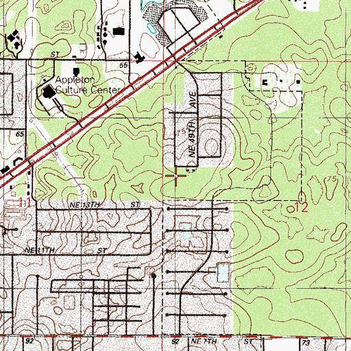 Topographic Map of Central Church of Christ, FL