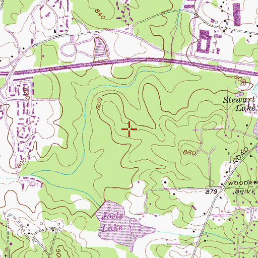 Topographic Map of New Birth Missionary Baptist Church, GA