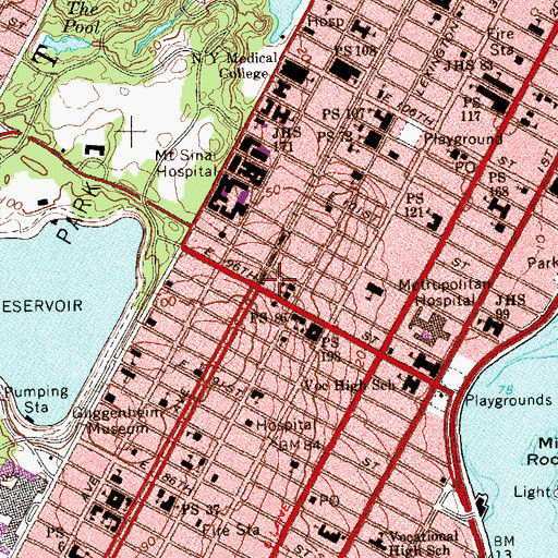 Topographic Map of Baum-Rothschild Staff Pavilion, NY