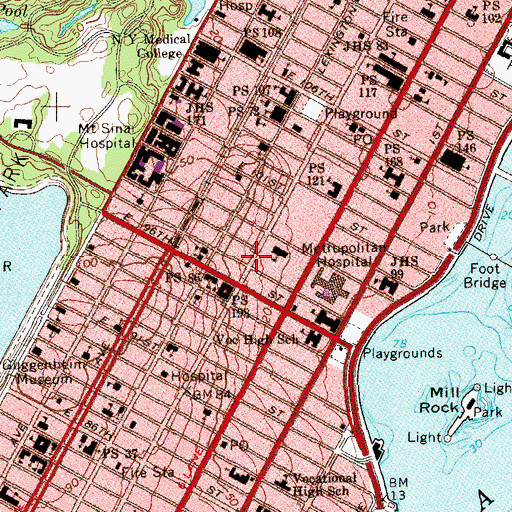 Topographic Map of Florence Nightingale Nursing Home, NY
