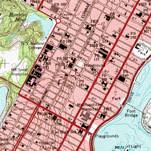 Topographic Map of Church of the Living Hope, NY