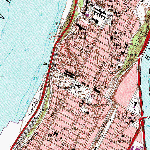 Topographic Map of Boricua College, NY