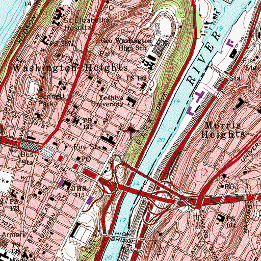 Topographic Map of Belter Graduate School of Science, NY