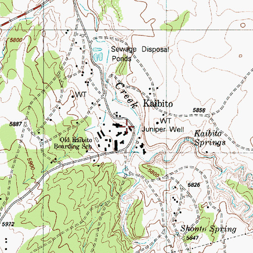 Topographic Map of Juniper Well, AZ