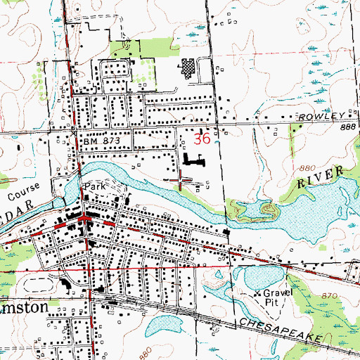 Topographic Map of Discovery Elementary School, MI