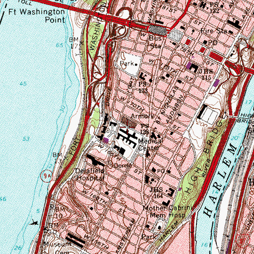 Topographic Map of Alumni Auditorium, NY