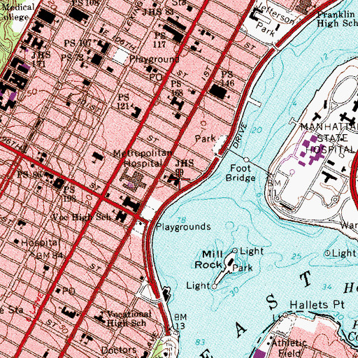 Topographic Map of Academy of Environmental Science, NY