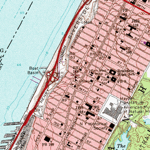 Topographic Map of Calhoun School, NY