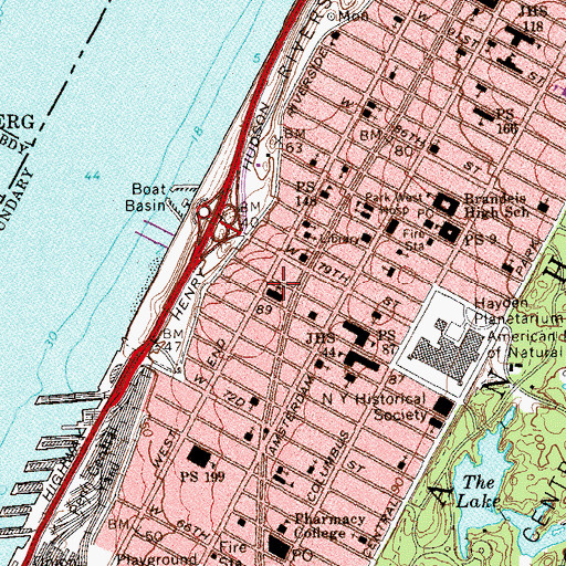 Topographic Map of Collegiate School, NY