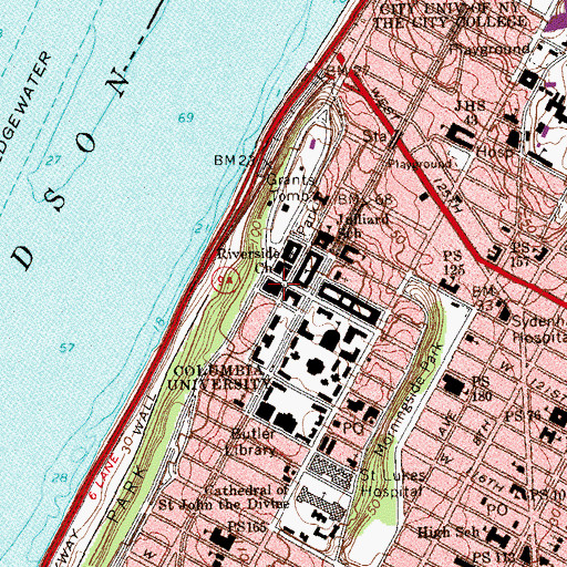 Topographic Map of Cooke Center School, NY