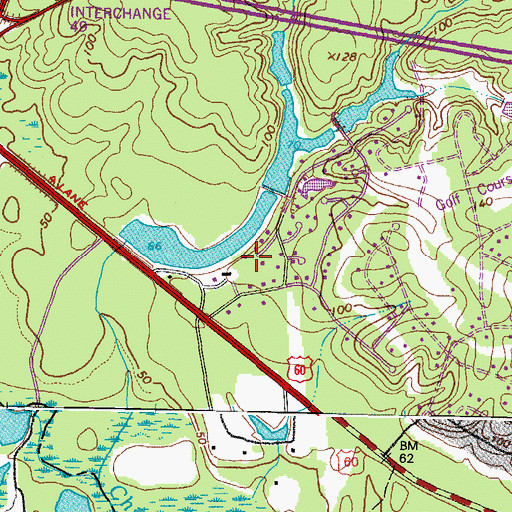 Topographic Map of Brook Manor, VA