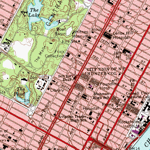 Topographic Map of Dominican Academy, NY