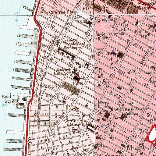 Topographic Map of New York City Laboratory Middle School of Collaborative Studies, NY