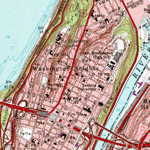 Topographic Map of PS 48 PO Michael J Buczek School, NY