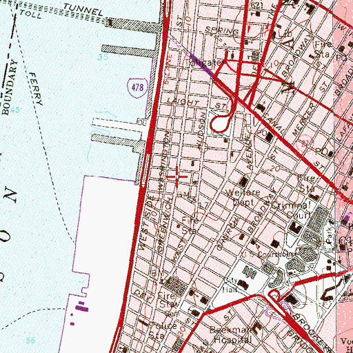 Topographic Map of Public School 150, NY