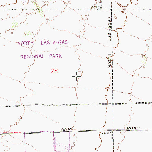 Topographic Map of Lee Antonello Elementary School, NV