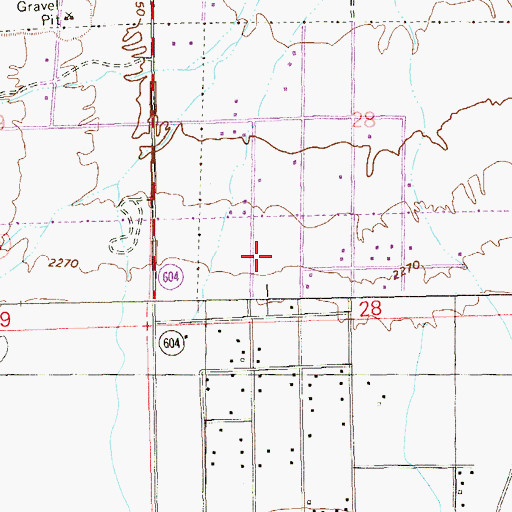 Topographic Map of John C Bass Elementary School, NV