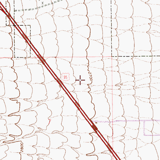 Topographic Map of James Bilbray Elementary School, NV