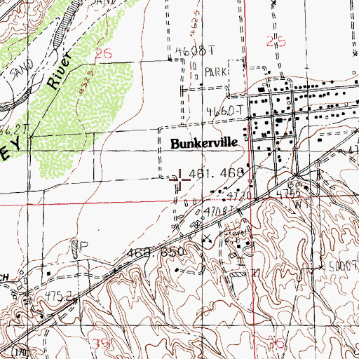 Topographic Map of Joseph Bowler Elementary School, NV