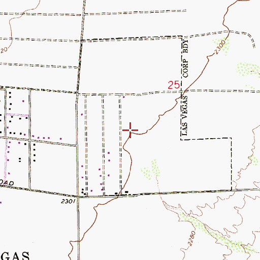 Topographic Map of Kay Carl Elementary School, NV