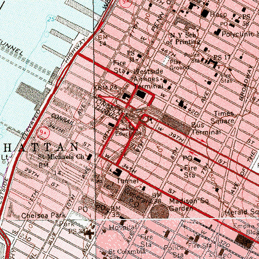 Topographic Map of New York Ladder Company 21, NY