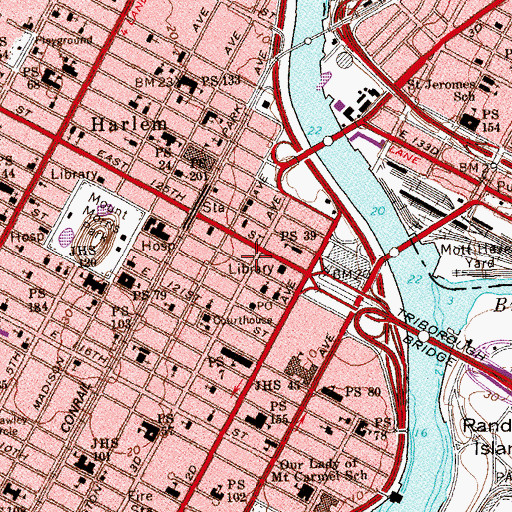 Topographic Map of Fire Department New York Engine 35 Ladder 14 Battalion 12, NY