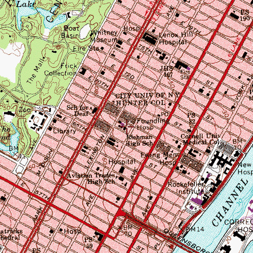 Topographic Map of Fire Department New York Engine 39 Ladder 16, NY